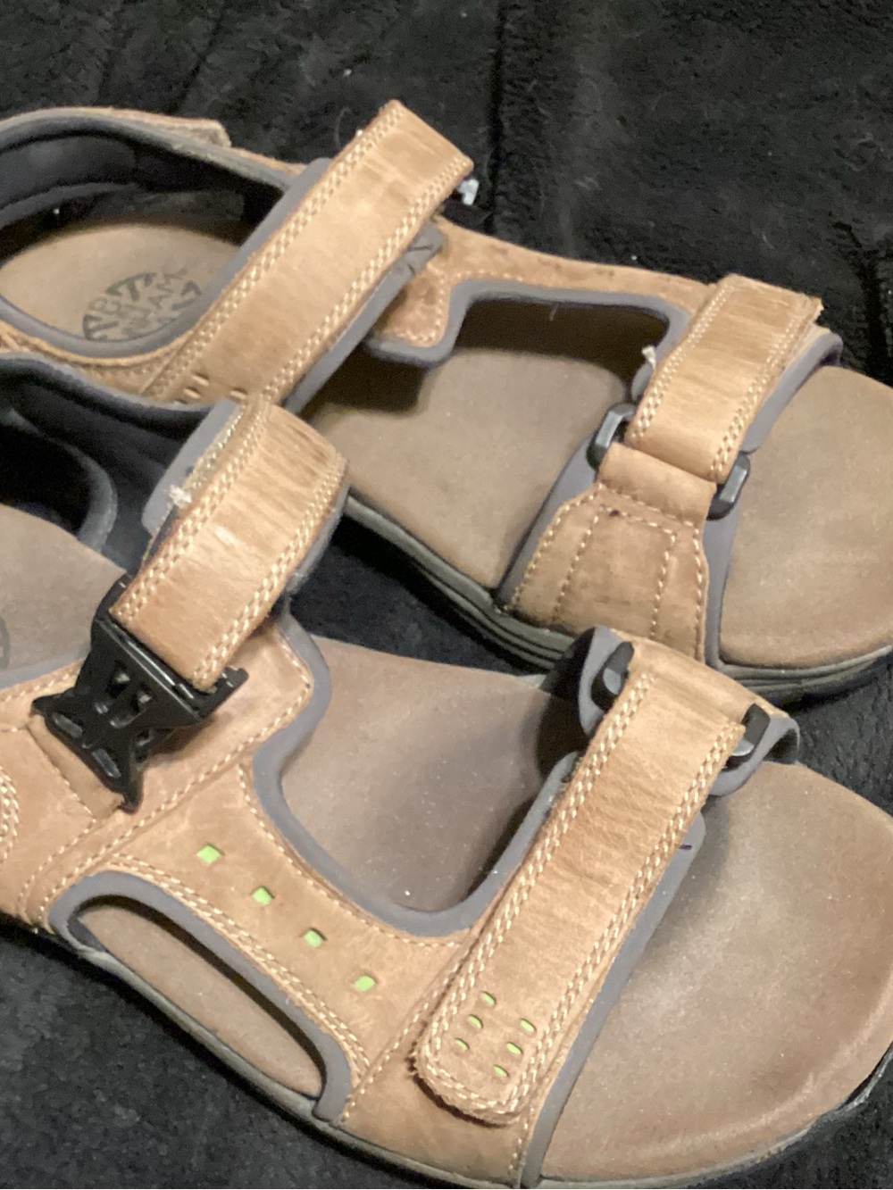 Dunham Men's Tan Adjustable Strapped Sandals
